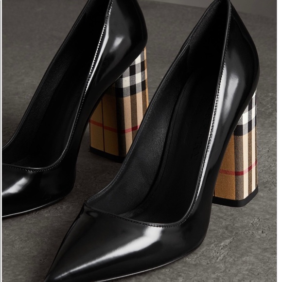 burberry block heel